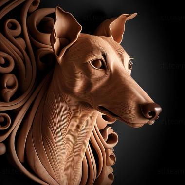 3D model Horthaya greyhound dog (STL)